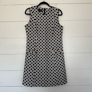 Mes Amie’s Boutique Women’s 10 Black White Patterned Sheath Dress